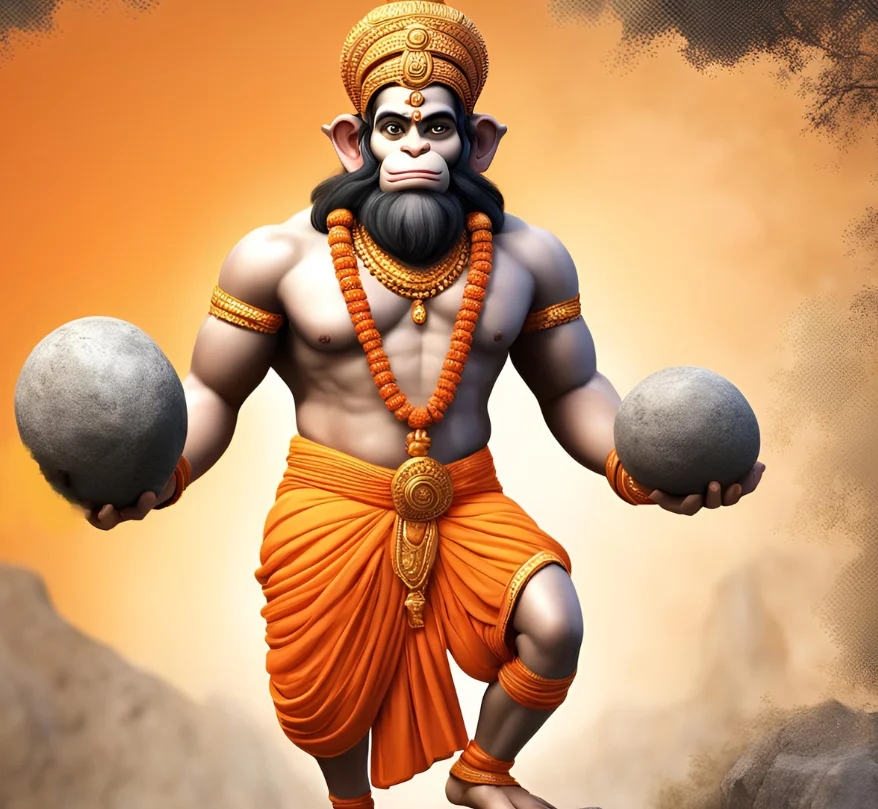 hanuman lifted rocks for ram setu