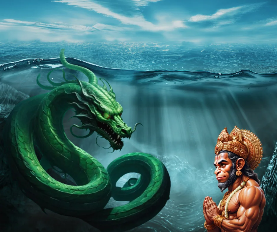 hanuman greets surasa